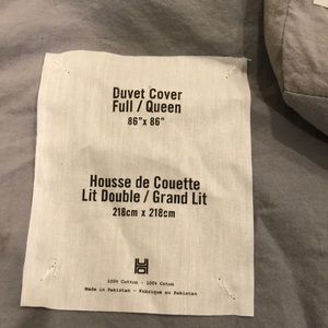full/queen duvet and sham set